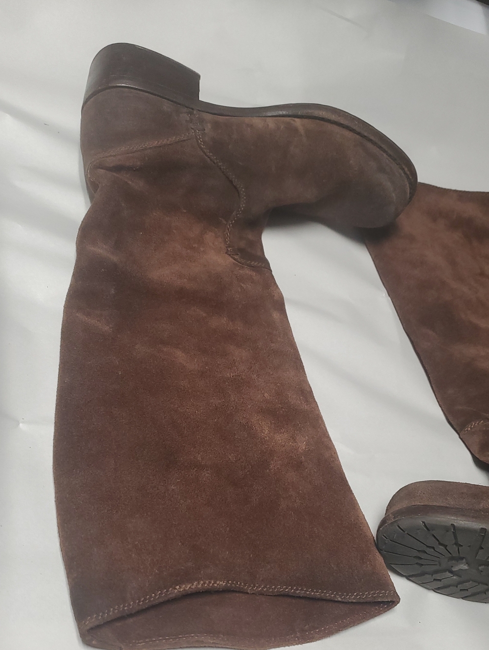 Frye Elena Pull-on Tall Brown Suede Women's Boots Size 7 Style 76556 Equestrian - Picture 7 of 16